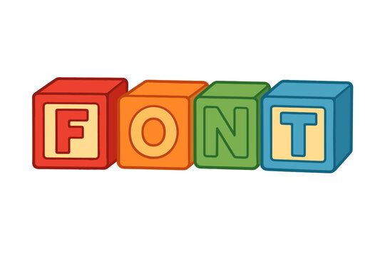 What Font is on Baby Block Toys