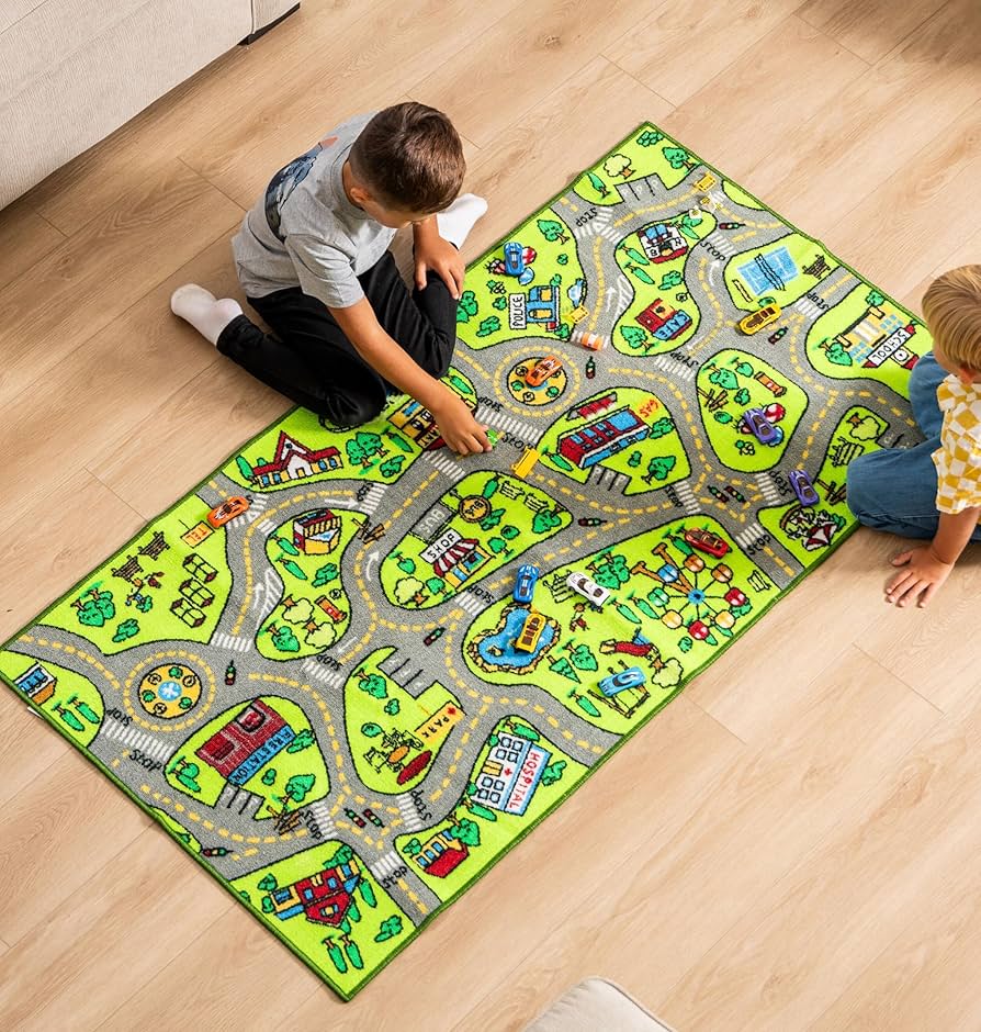 Who Made the Toy Car Town Play Rug